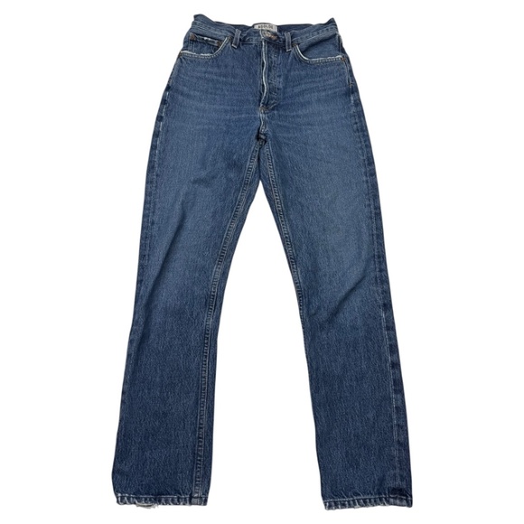Agolde Riley Cropped Straight Leg Jeans - Picture 1 of 15